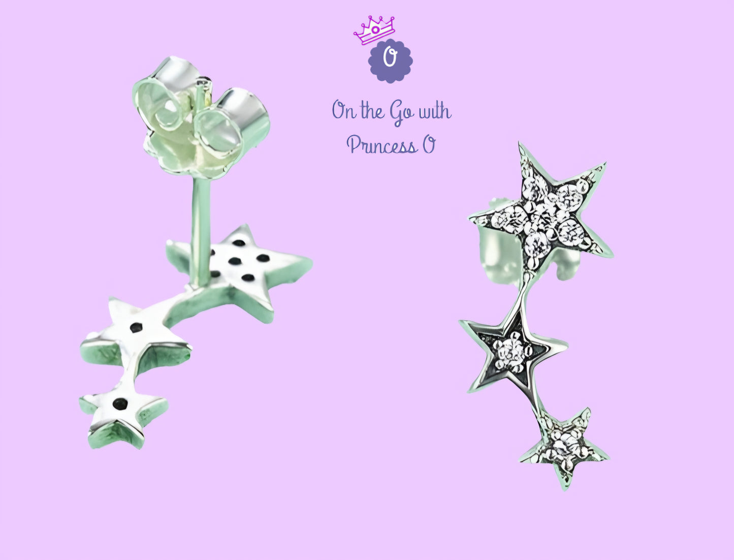 Sterling Silver 925 Falling Star Studs