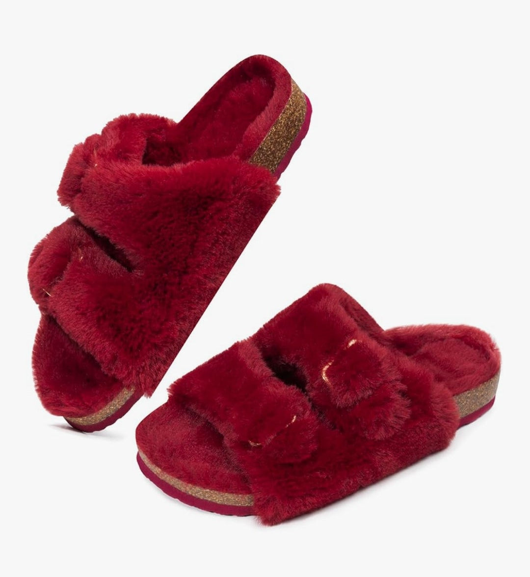 Furry Soft Cork Slippers