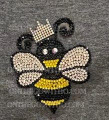 Queen Bee Swarovski Jersey Tee (M) - On the Go with Princess O