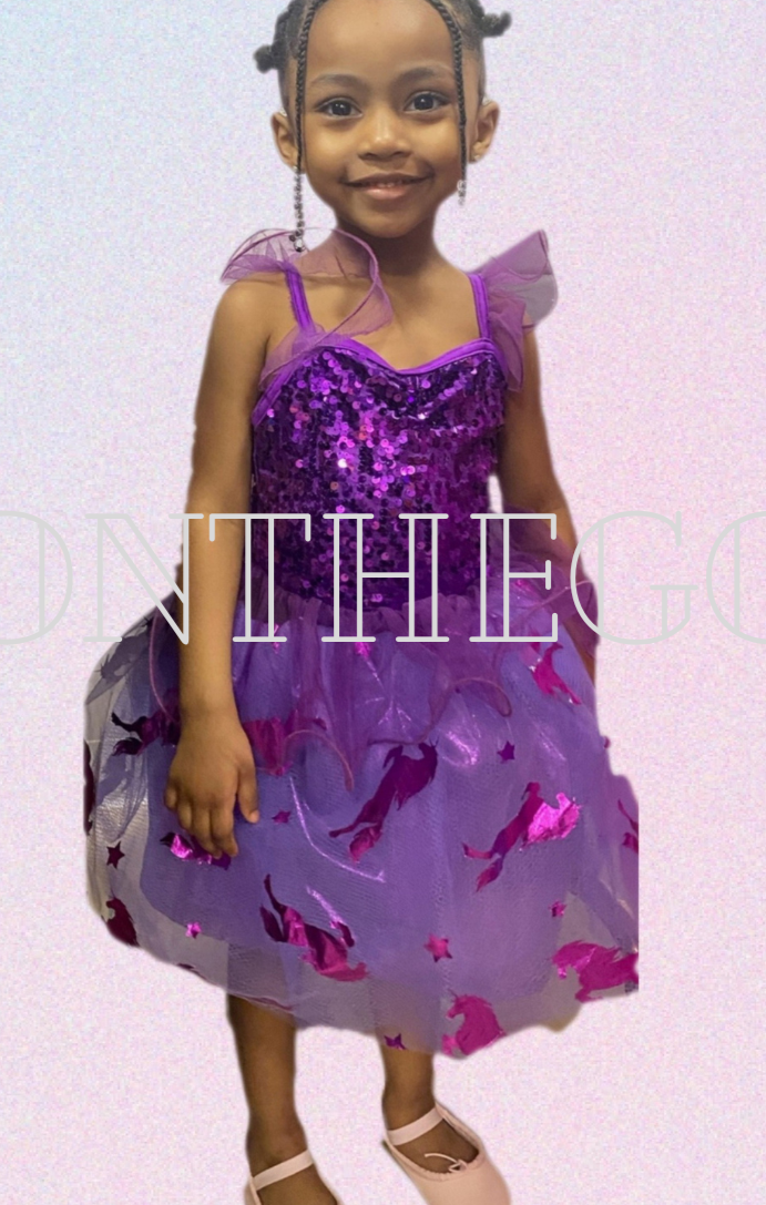 Vintage Purple Unicorn Tutu Dress 3-4T - On the Go with Princess O