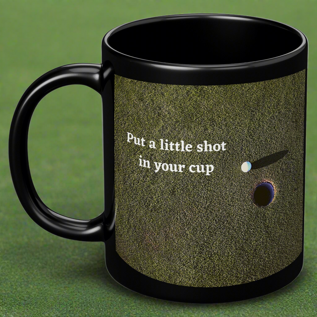 Put a Little Shot in Your Cup Ceramic Golf Mug - On the Go with Princess O