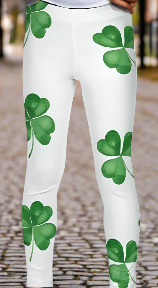 Shamrock Spandex Leggings Girls Toddlers