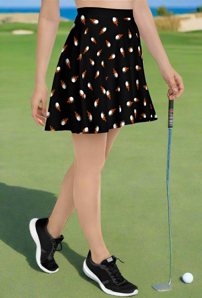 Flaming Golf Balls Skirt