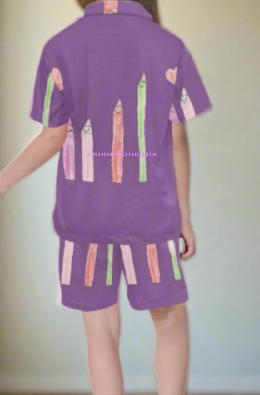 Purple Crayon Girls Juniors Pajamas