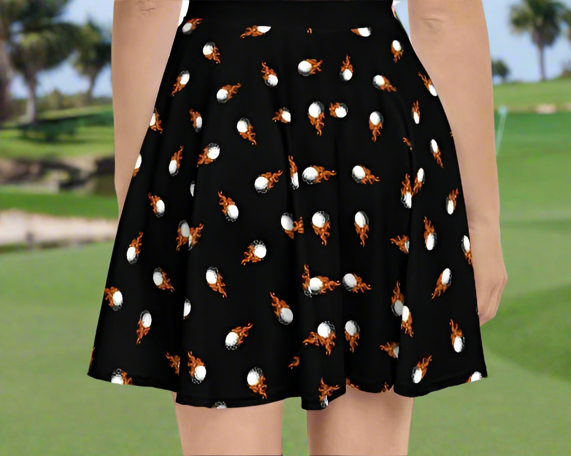 Flaming Golf Balls Skirt