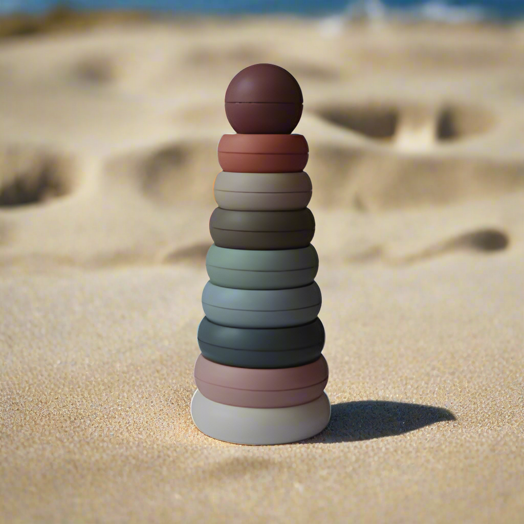 Mushie Designer Colors Stacking Rings - On the Go with Princess O