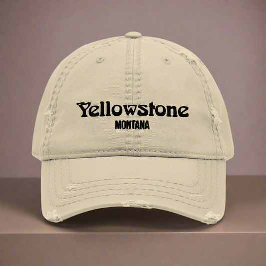 Yellowstone Distressed Embroidered Cotton Hat