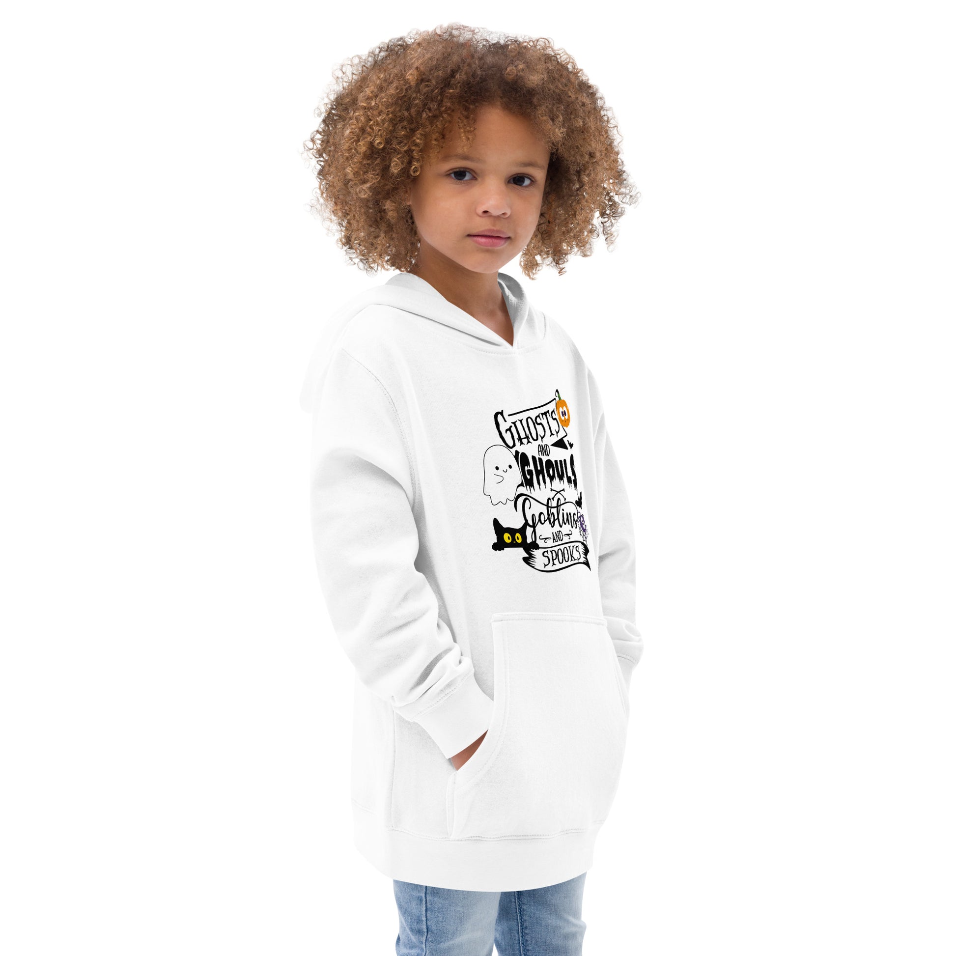 Kids Ghosts & Ghouls Fleece Hoodie - On the Go with Princess O