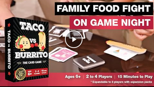 Taco vs Burrito Card Game for Kids