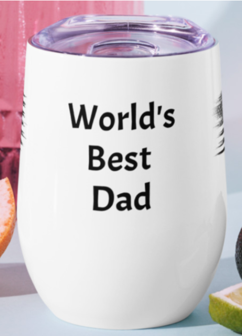 Worlds Best Dad American Flag Drink Tumbler 12oz - On the Go with Princess O