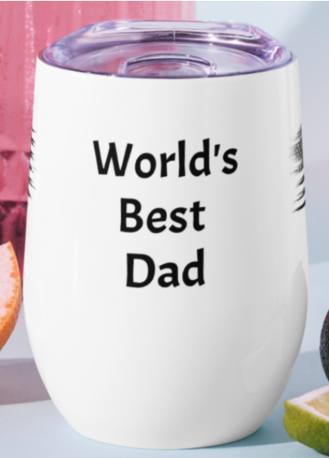 Worlds Best Dad American Flag Drink Tumbler 12oz