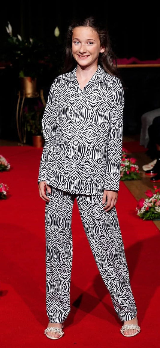 Black and White Animal Pajamas Kids Juniors