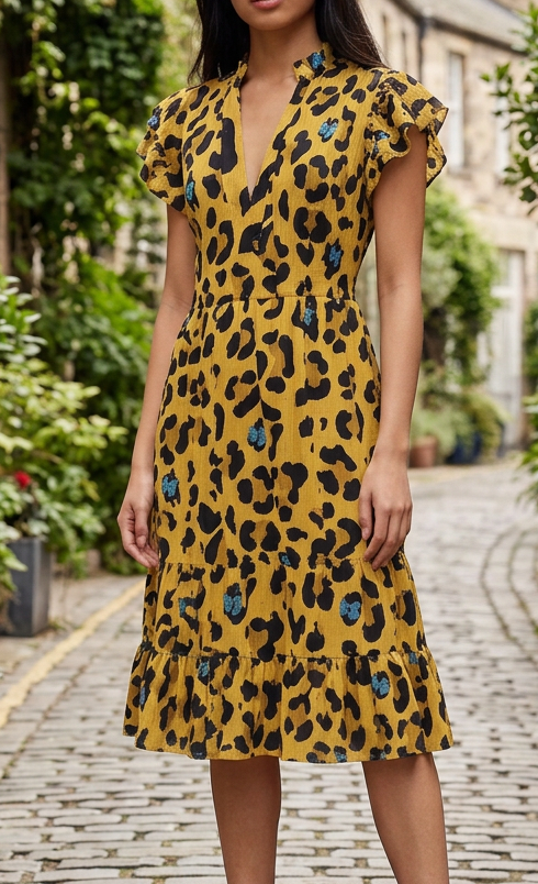 Concrete Jungle Ruffle Dress