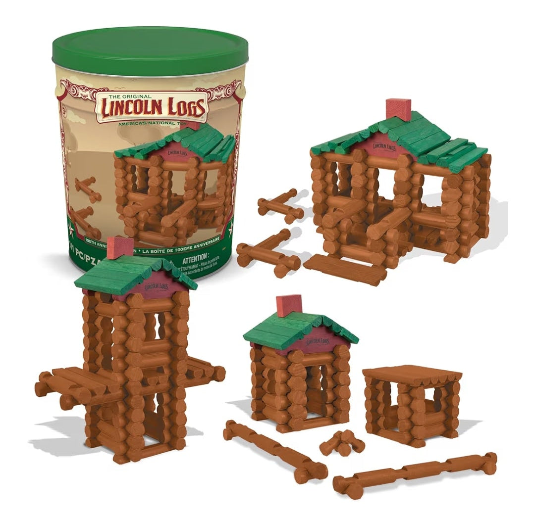Classic Lincoln Logs Tin