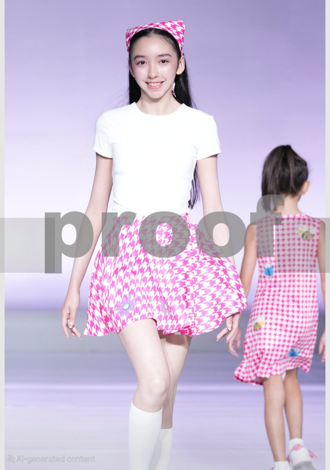 Women's Daisy Houndstooth Bandana &  Skirt - On the Go with Princess O