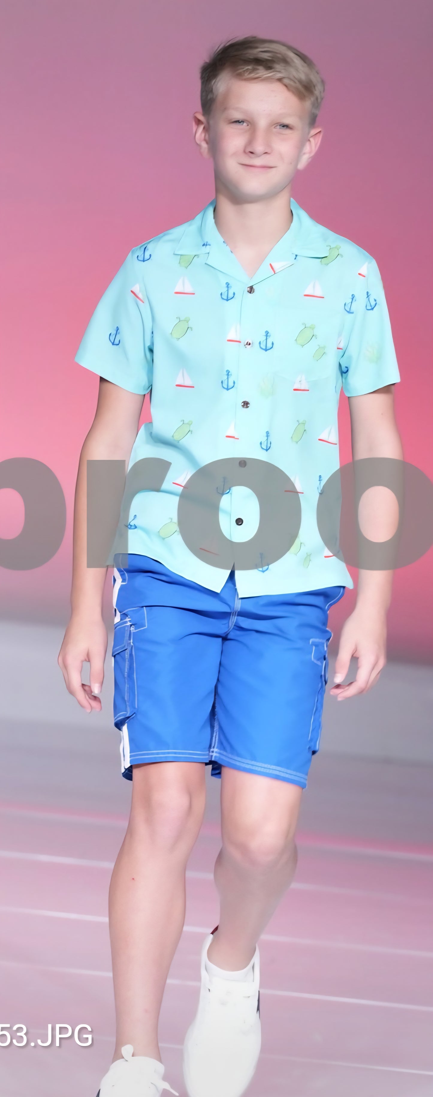 Boys Hawaiian Turtle Rayon Shirt