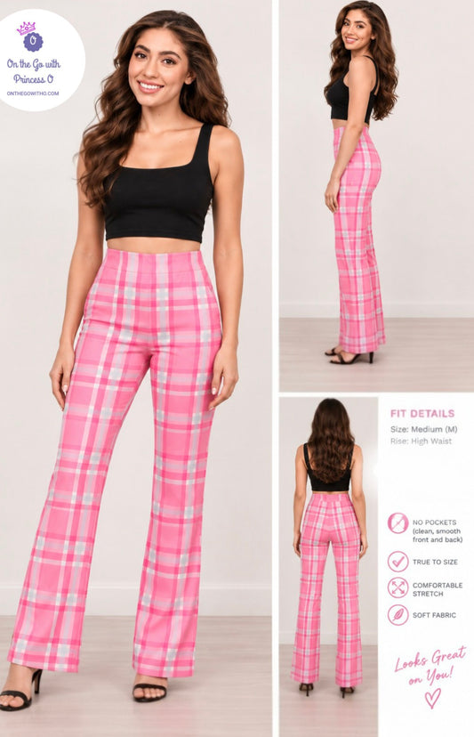 Pink Sugar Bee Flare Pants - On the Go with Princess O