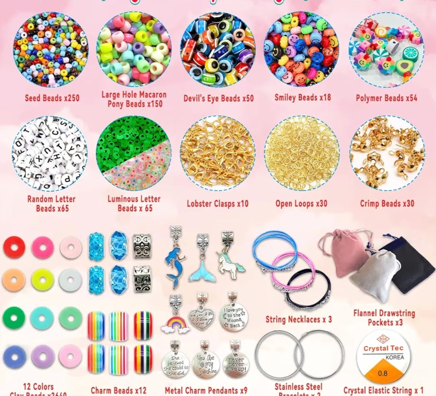 Clay Beads Bracelet Making Set