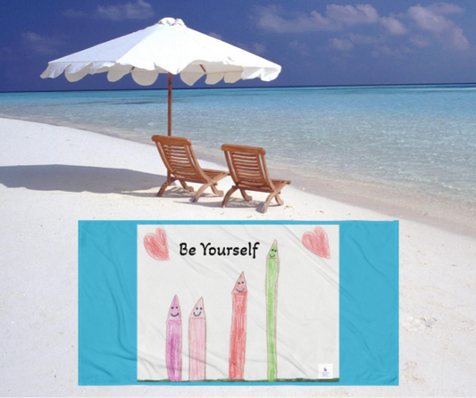Be Yourself Beach Towel 2.5ft x 5ft - On the Go with Princess O