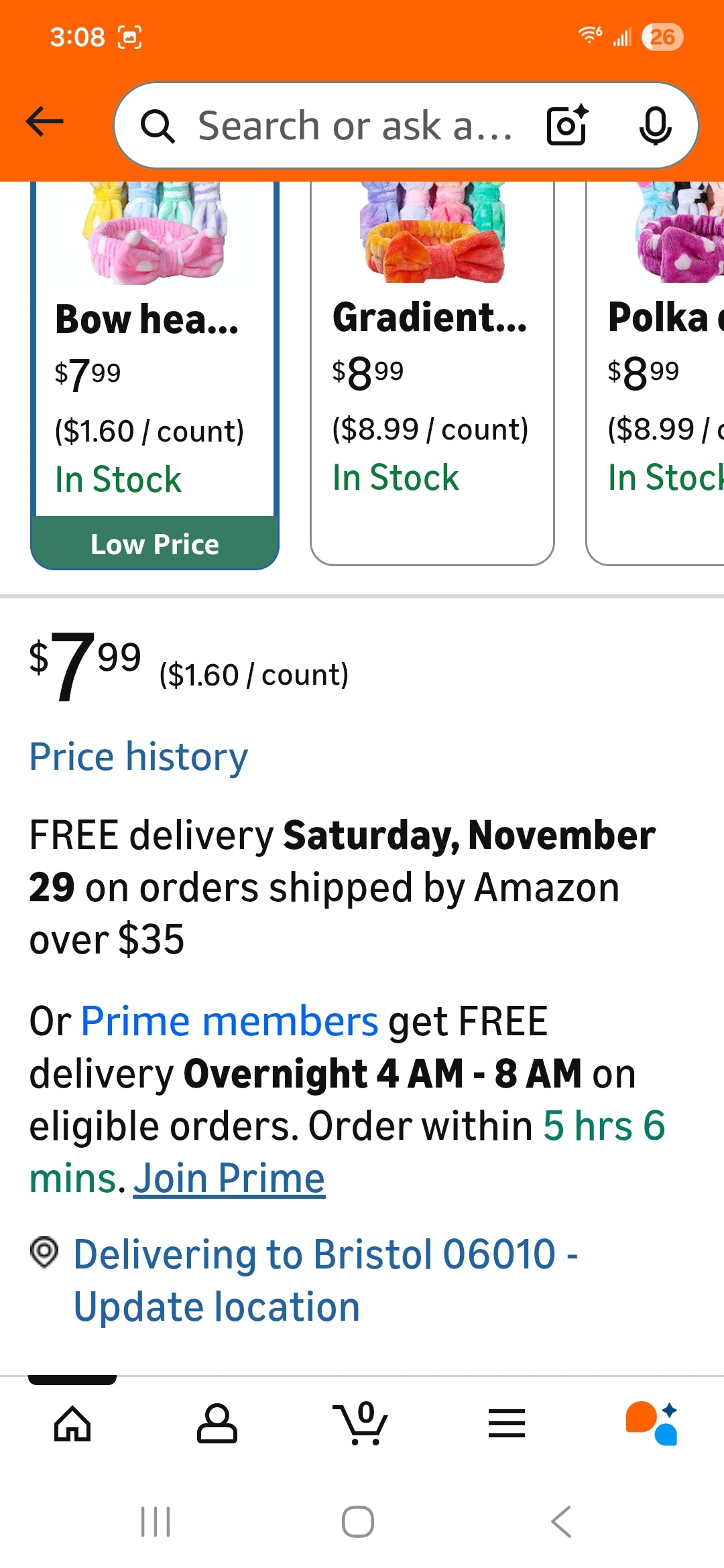 Set of 5 Coral Fleece Microfiber Headbands