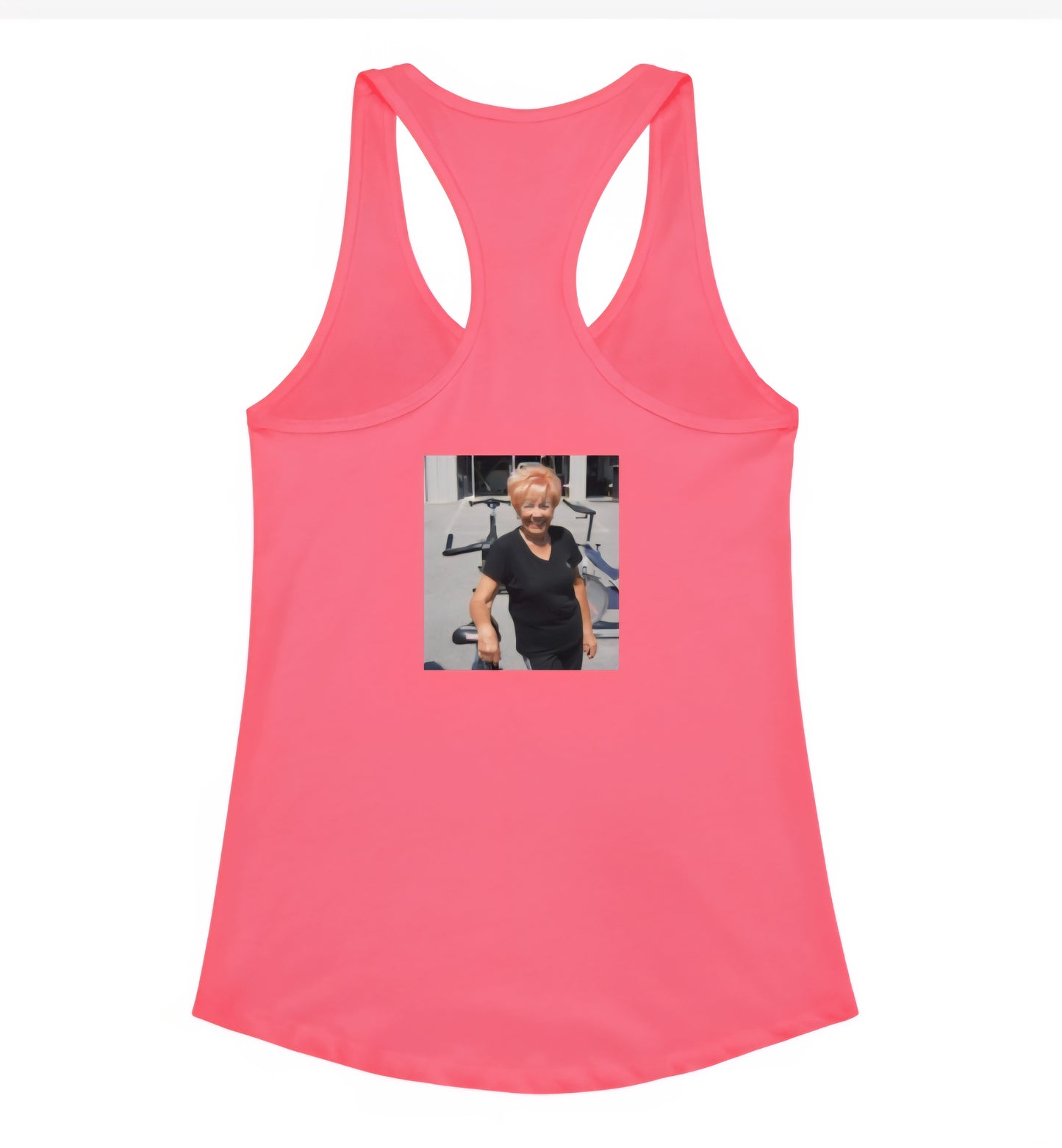 NO ONE FIGHTS ALONE PINK RACER BACK TANK TOP