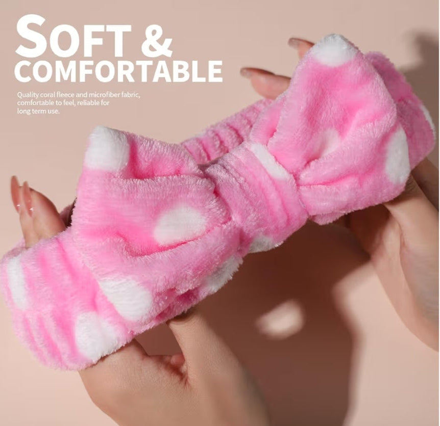 Set of 5 Coral Fleece Microfiber Headbands