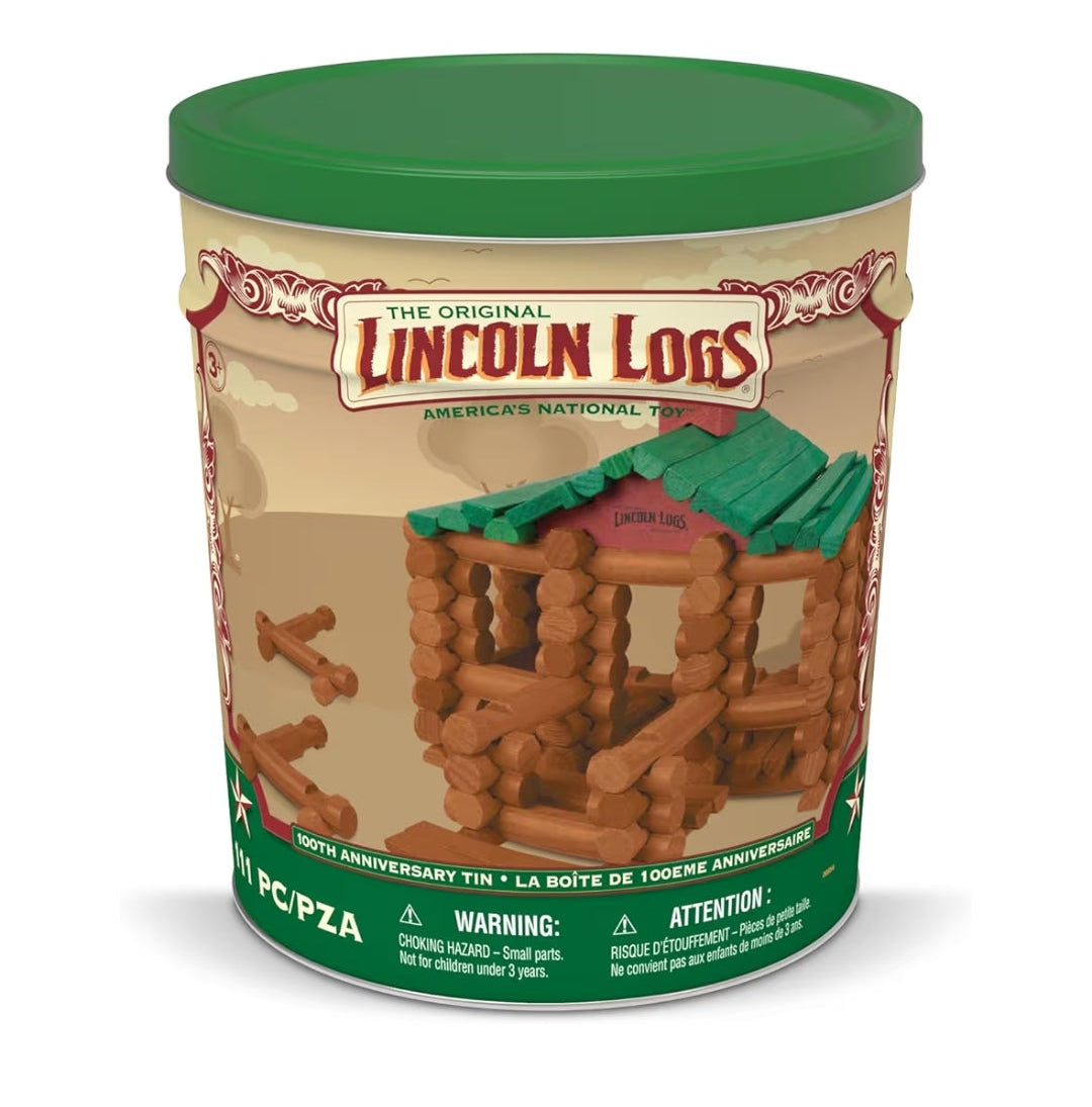 Classic Lincoln Logs Tin