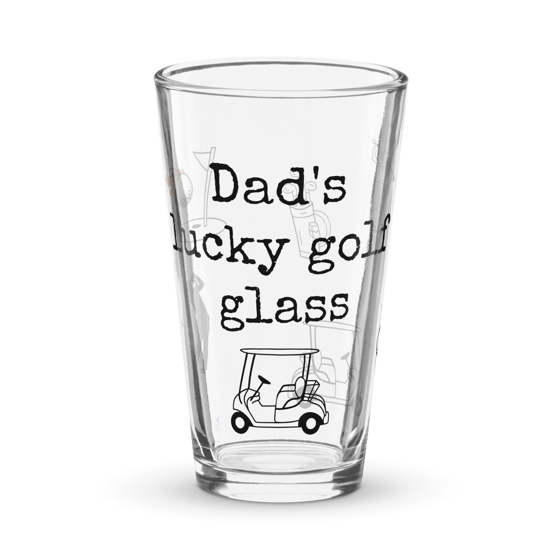 Dad's Lucky Golf Shaker Glass 16oz - On the Go with Princess O