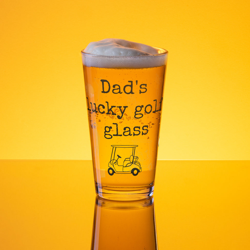 Dad's Lucky Golf Shaker Glass 16oz
