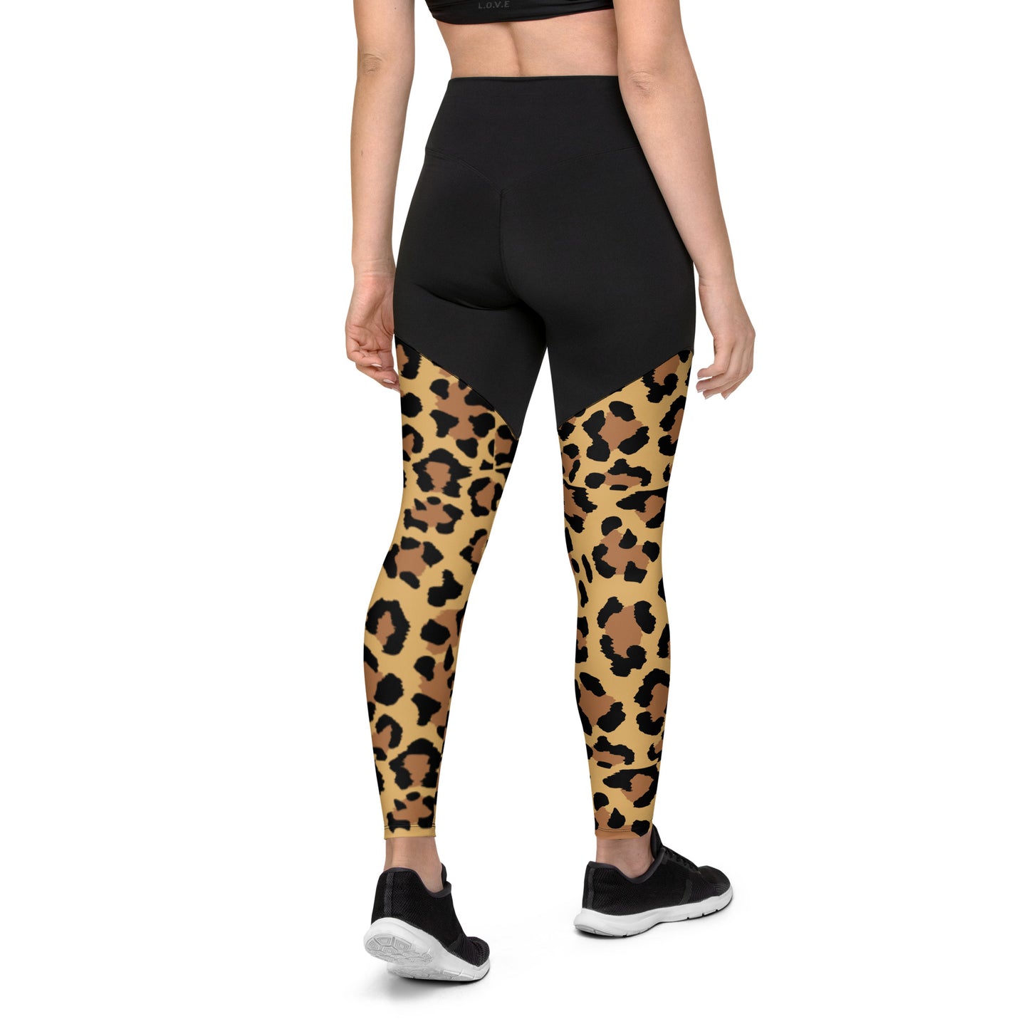 Leopard Print Womens Sports Leggings - On the Go with Princess O