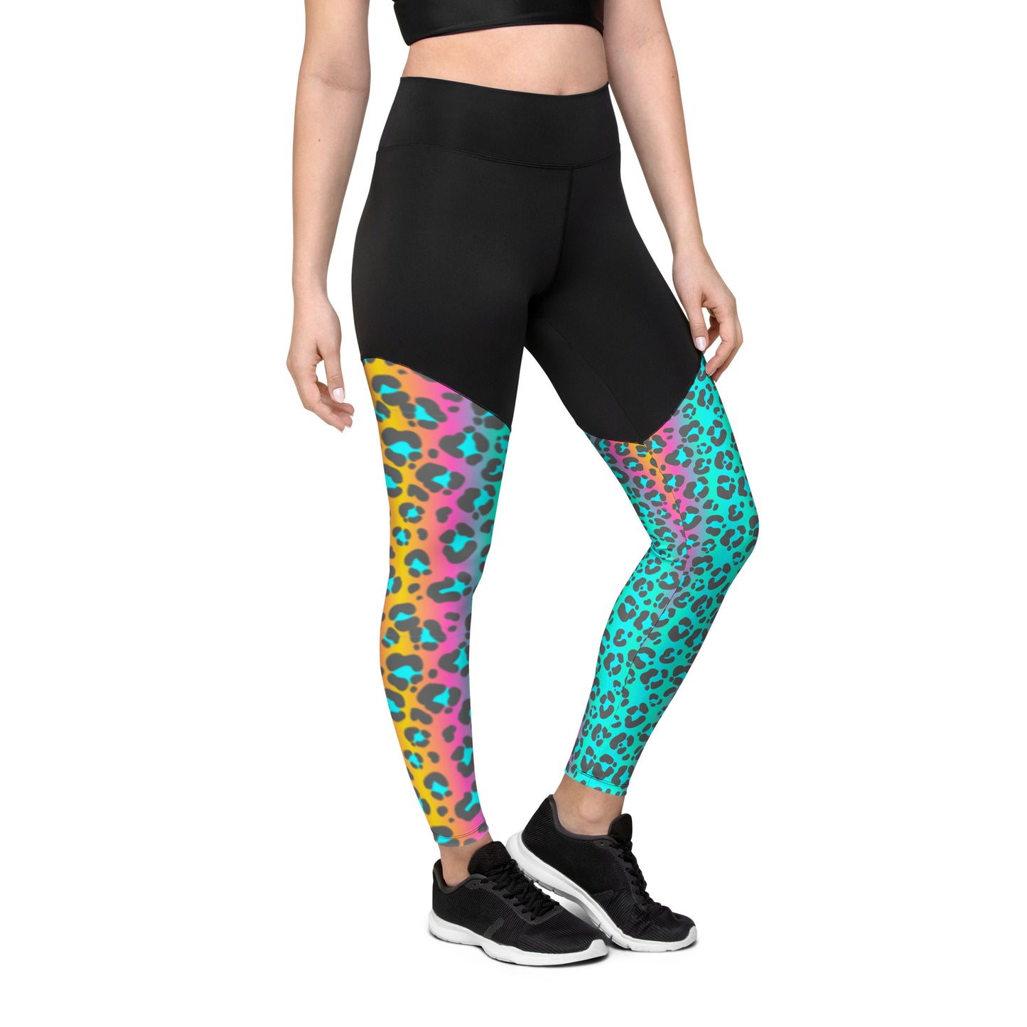 Leopard Print Womens Sports Leggings - On the Go with Princess O