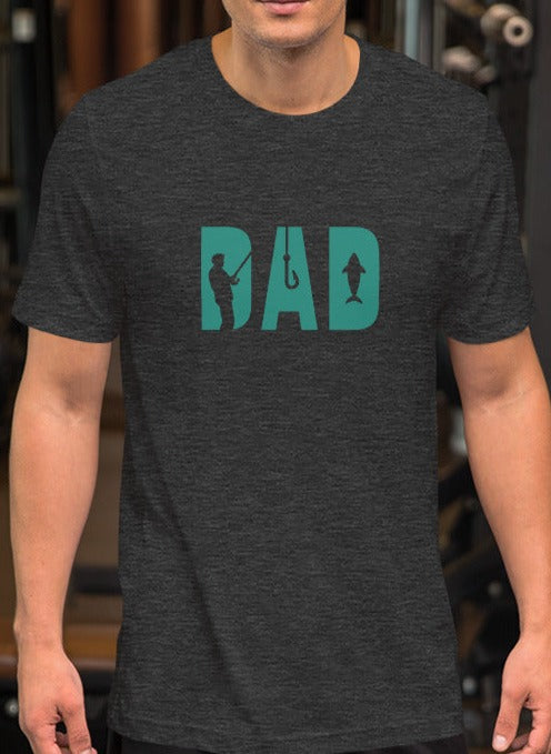 Retro Modern Dad Fishing T Shirt