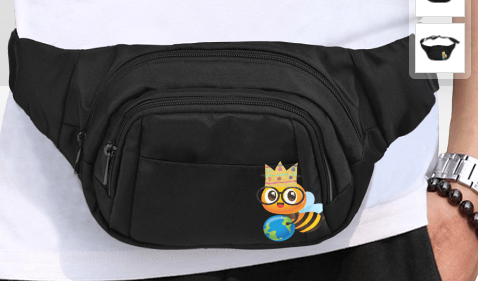 Bee Happy Nylon Chest Travel Bag