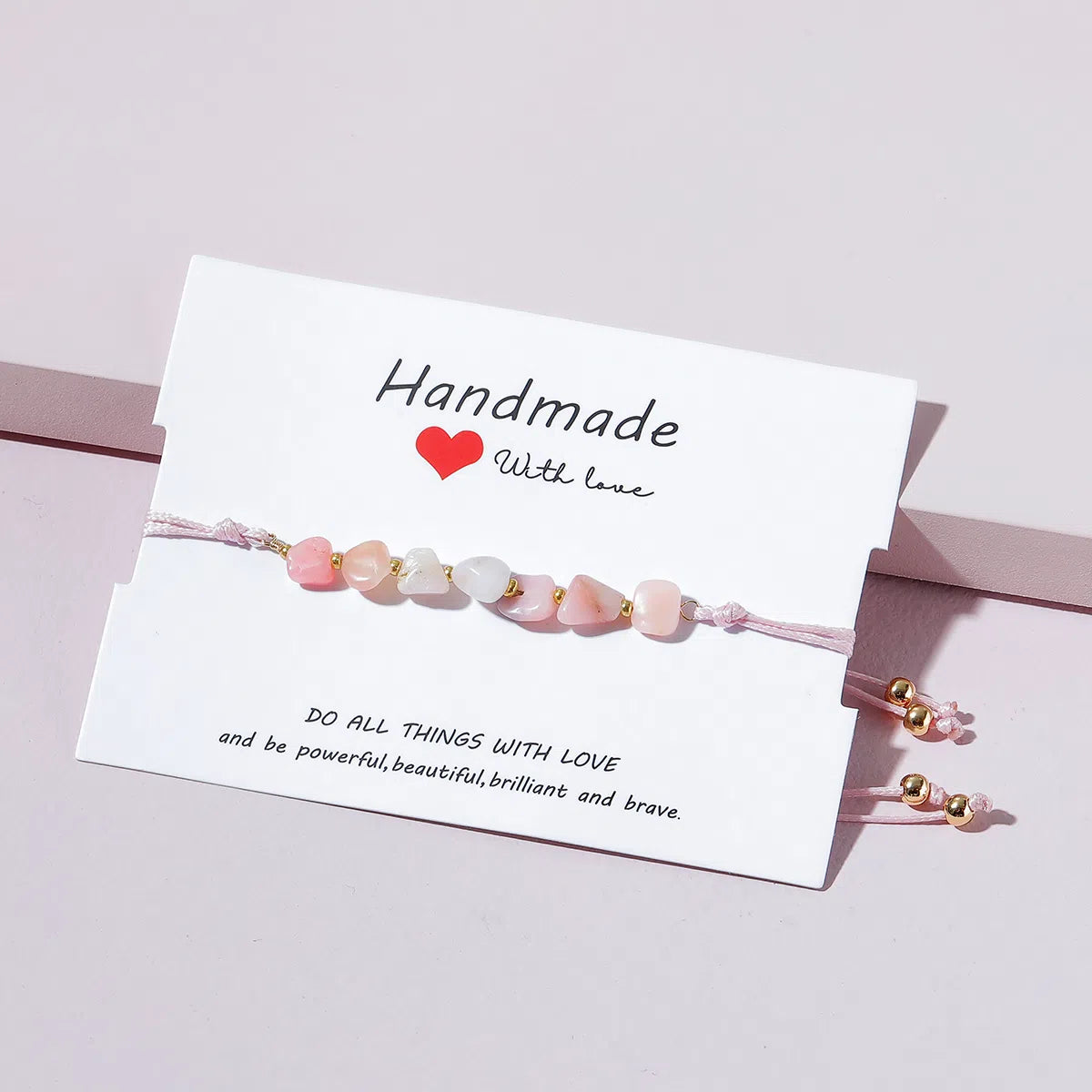Natural Pink Stone Chakra Bracelet - On the Go with Princess O