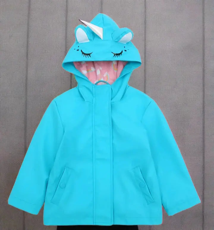 Toddler Unicorn Raincoat Waterproof Lining Rokka&Rolla