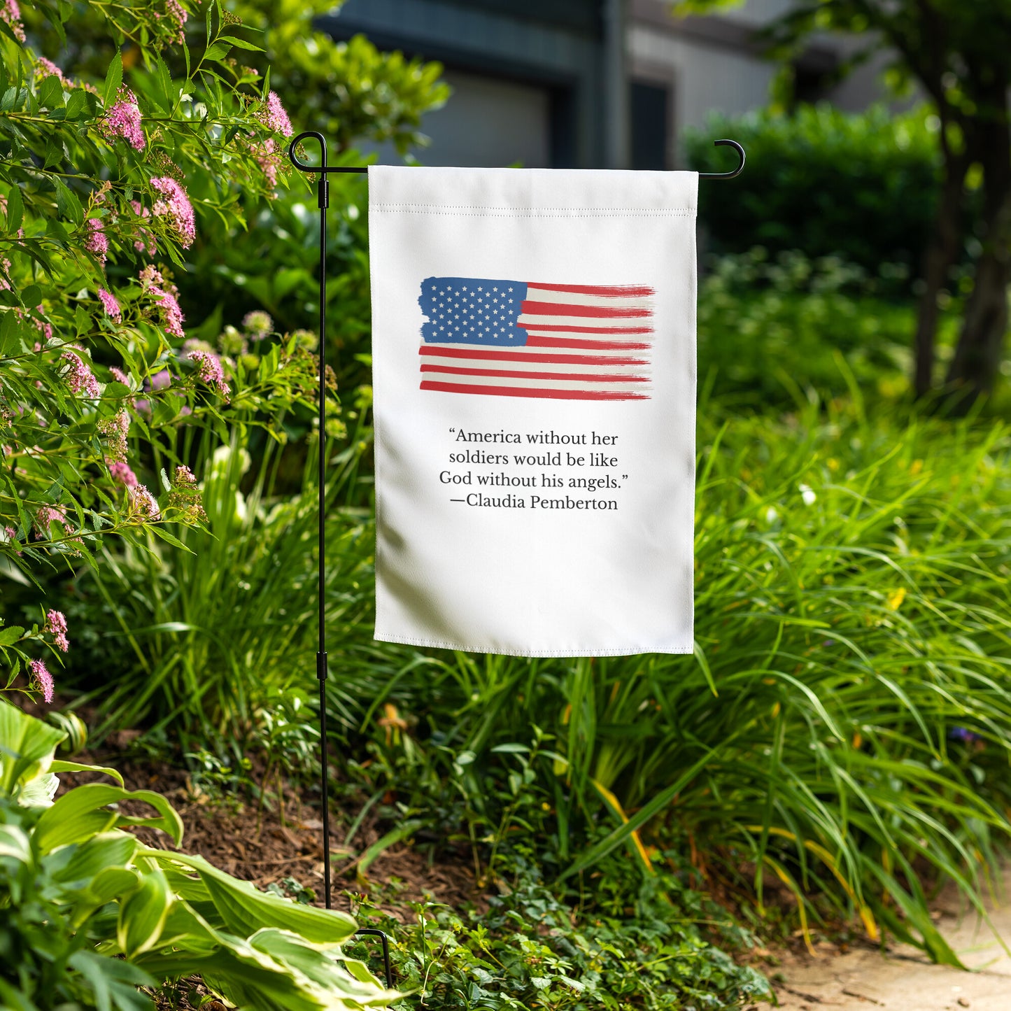 American Patriotic Garden Flag - On the Go with Princess O