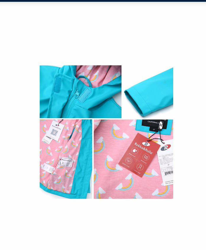 Toddler Unicorn Raincoat Waterproof Lining - On the Go with Princess O