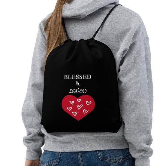Blessed & Loved Drawstring Bag - On the Go with Princess O