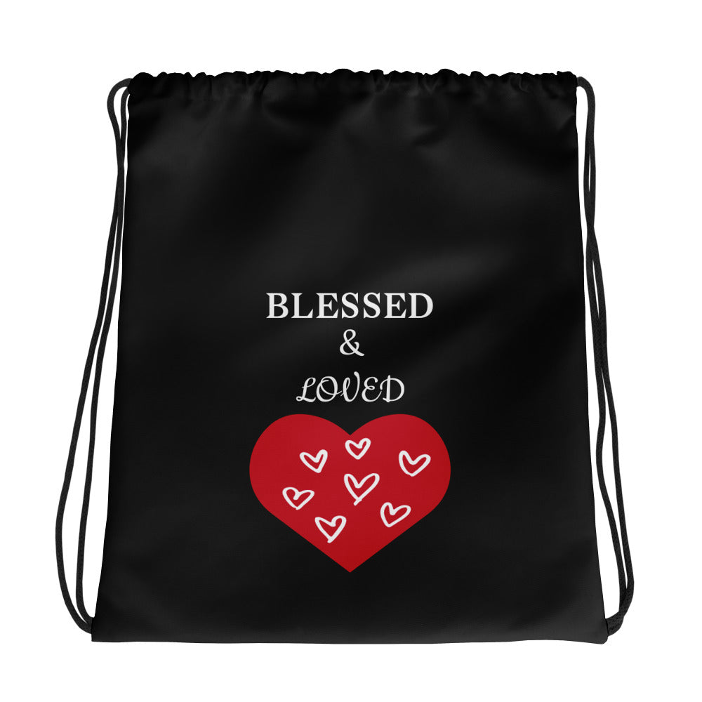 Blessed & Loved Drawstring Bag - On the Go with Princess O