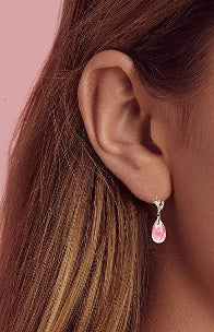 Pink Candy Swarovski Dangle Earrings