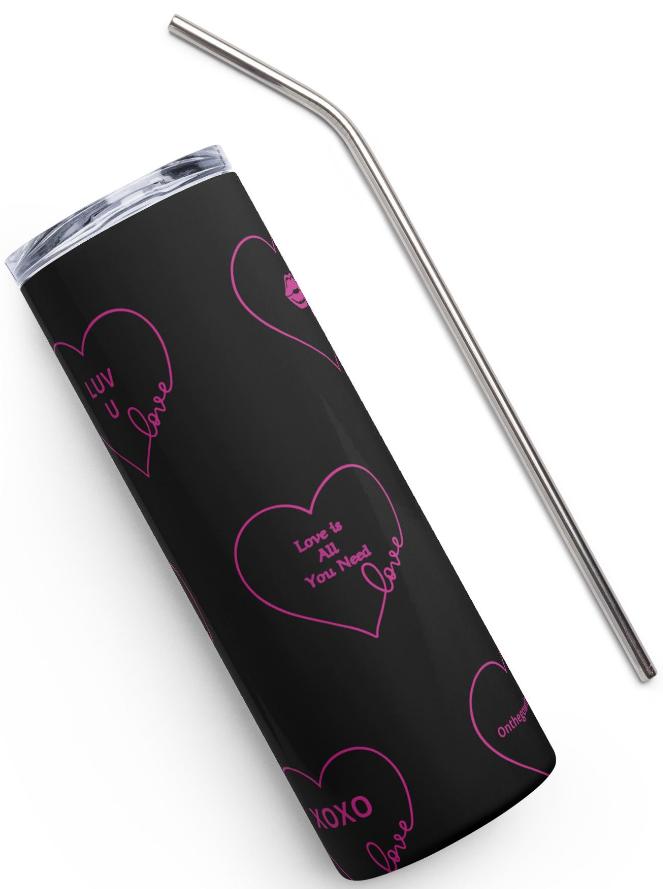 Stainless Steel Straw & Tumbler - On the Go with Princess O