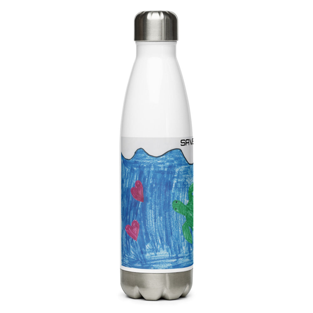 Save the Turtles Stainless Water Bottle - On the Go with Princess O