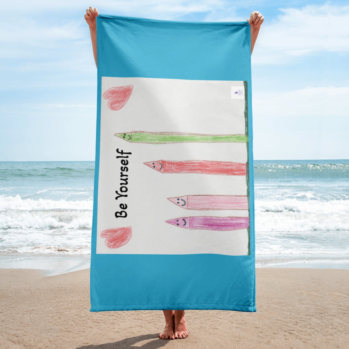 Be Yourself Large Beach Towel 30x60 in - On the Go with Princess O