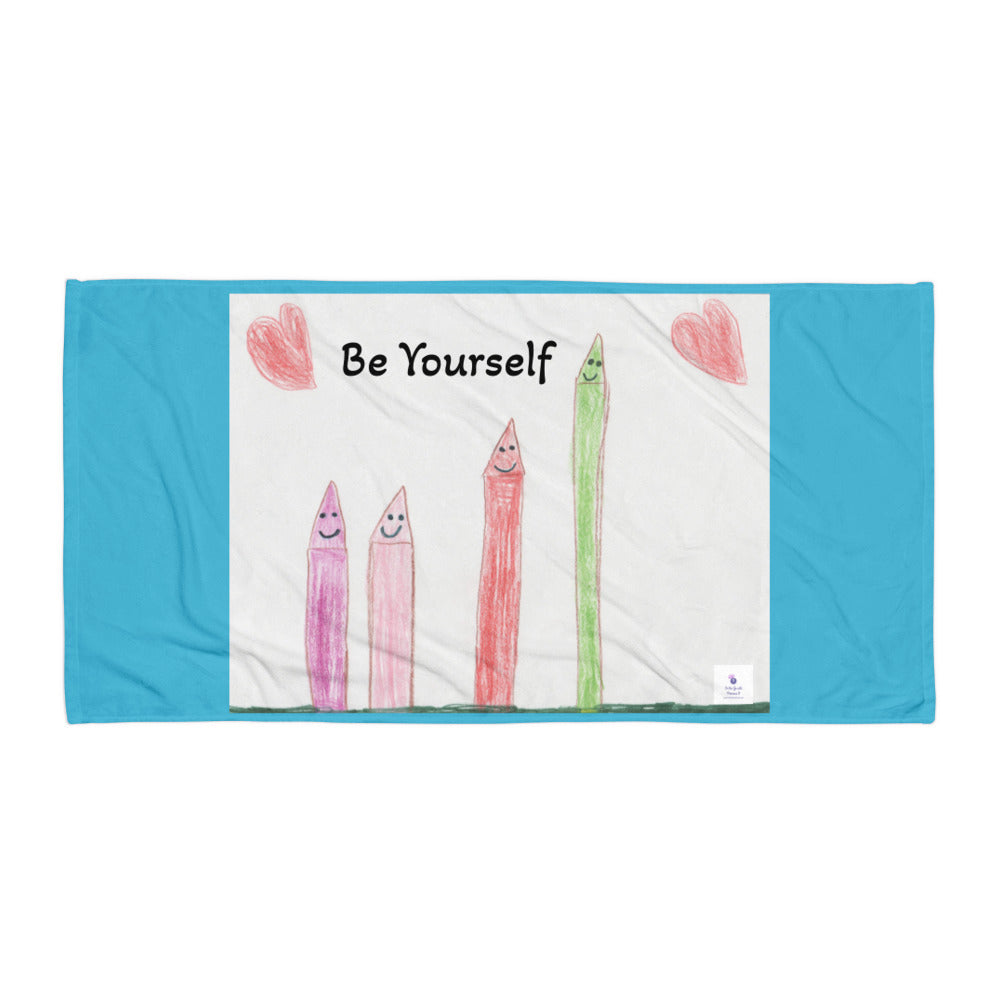 Be Yourself Large Beach Towel 30x60 in - On the Go with Princess O