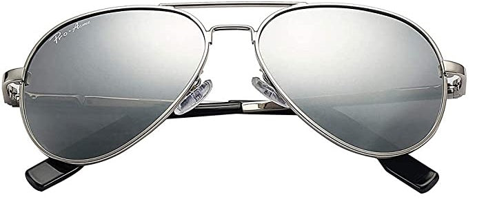 Classic Silver Polarized Retro Aviator Youth Unisex Sunglasses