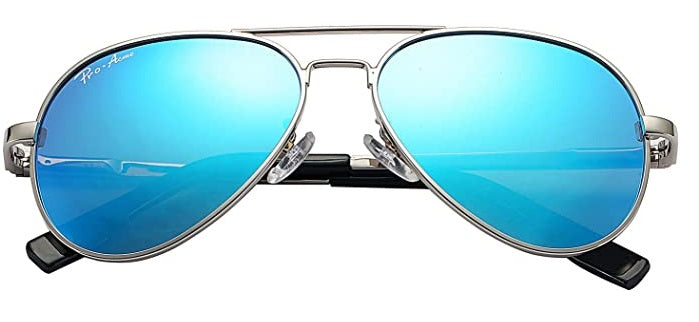 Classic Blue Polarized Aviator Youth Sunglasses - On the Go with Princess O