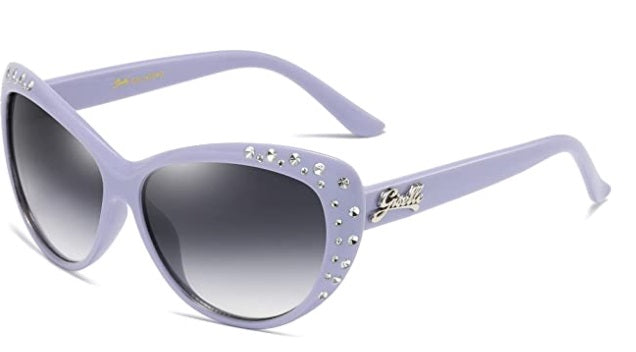 Glam Retro Lavender Cat Eye Rhinestone Youth Sunglasses - On the Go with Princess O